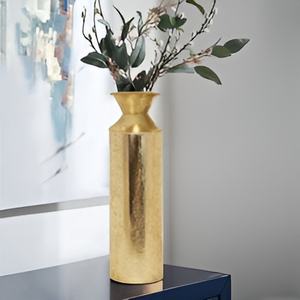 Vase de sol moderne en acier inoxydable poli et brillant Décoration intérieure plaquée métal de dernière conception pour le salon Meubles de maison - Product Image 2