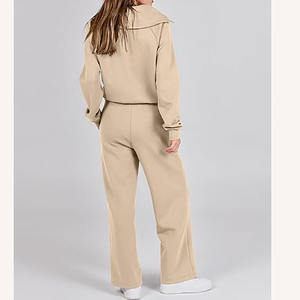 Mode diamant mince couleur unie survêtement sweats à capuche pantalons de survêtement survêtement Jogging strass deux pièces ensembles de sueur vêtements d'hiver - Product Image 6