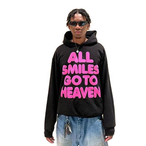 Sweat à capuche surdimensionné pour hommes, logo imprimé bouffant brodé, 100% coton, sweat à capuche unisexe vierge lourd pour hommes, vente en gros - Product Image 1