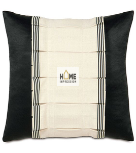 Venta al por mayor, diseño moderno, diseño de línea de corte en blanco y negro para cojín, cojín de tela elegante, cojines de diseñador hechos a mano de lujo - Product Image 5