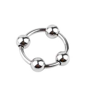 Anillo de glande con 4 bolas, anillo de donut para el pene, anillo de glande, cum THRU, tapón de pene, Varita Prince, Varita Albert, camilla de bolas. - Product Image 5