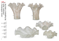 Tammaro Home Alessia Champagner Murano-Glas Luxuriöse Wohndekoration Premium Italienisches Handgefertigtes Design