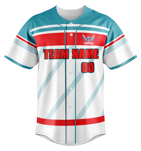 Maillots de baseball personnalisés en gros avec logo brodé, en Spandex/Coton, grandes tailles, respirants et à séchage rapide, vêtements de sport - Product Image 4