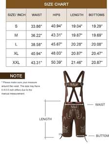 Shemax Trachten กางเกงขาสั้นผู้ชาย lederhosen สีเทา OEM แบบกำหนดเองใหม่บาวาเรีย Oktoberfest Lederhosen - Product Image 6