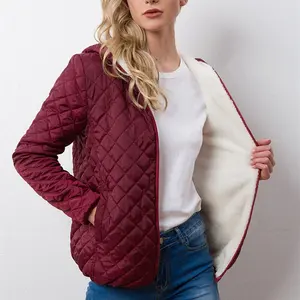 Chaqueta con capucha informal para mujer, abrigo básico de terciopelo cálido, Parka de cordero, prendas de vestir exteriores suaves y lisas, estilo de moda, otoño e invierno, nueva