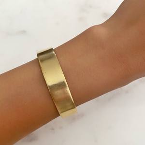 Bracelet manchette en laiton brut lisse Choisissez votre taille petite, moyenne ou grande, manchette prête à porter - Product Image 6