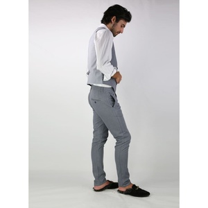EMIR Chaleco Reversible Ligero a Prueba de Viento Impermeable Algodón Doble Botonadura Estilo Otoño Lona Poliéster Tejido Gris - Product Image 2