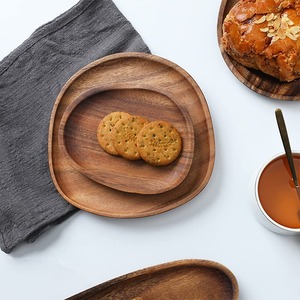 Nouvel arrivage Service de vaisselle Assiette en bois pour buffet Traiteur en bois d'acacia Plats de service - Product Image 5