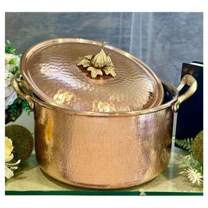 Hot Selling New <b>Serving</b> Dishes <b>Set</b> Eco-Friendly Safe Copper <b>Serving</b> Pot Reasonably Priced Exporter From India Kitchen Utensils - Product Image 3