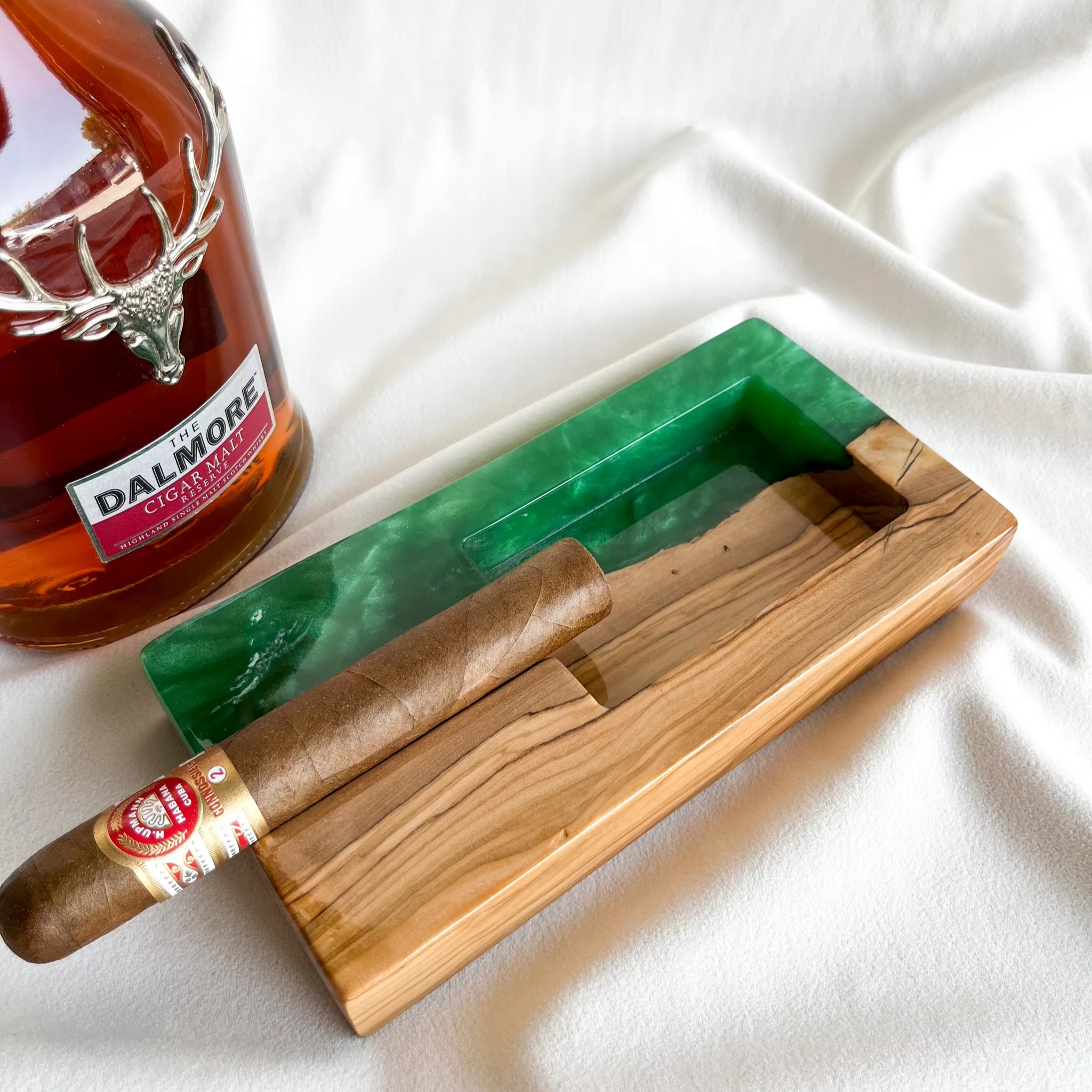 Wood and Resin Ash Tray