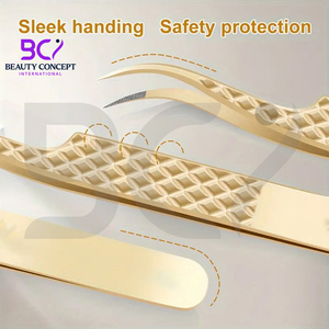 Precision Fiber Tip Tweezers Anti-Slip, Comfortable Grip Design for Eyelash Extensions & Makeup Application Grafted Tweezers - Product Image 5