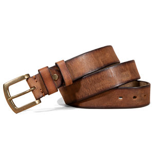 Cinturón de Moda con Hebilla Sólida, Fabricado Profesionalmente con Cuero Genuino de Alta Calidad, Estilo Casual Urbano, Ligero y Duradero - Product Image 1