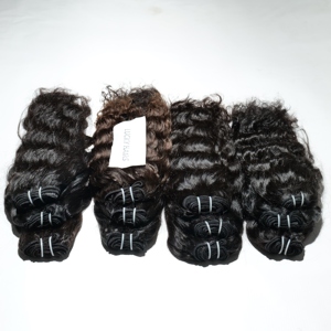 Naturel Remy brut non transformé vietnamien cheveux en vrac lâche vague profonde Style Super Double dessiné ondulé noir faisceaux en gros vierge - Product Image 4
