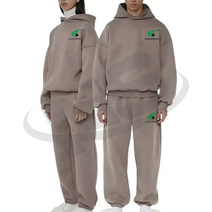 Logo personnalisé d'usine hiver à capuche hommes survêtements marque privée ensembles de survêtement tricot coton Premium Tech polaire deux pièces en gros - Product Image 4