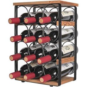 Porte-bouteilles en fer élégant pour les amateurs de vin, créant un rangement organisé et améliorant l'esthétique du bar à domicile - Product Image 1