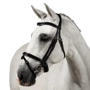 Bride en cuir pour chevaux Design personnalisé Prix bon marché Vente en gros Bride en cuir pour chevaux en cuir véritable de haute qualité 2019 - Product Image 2