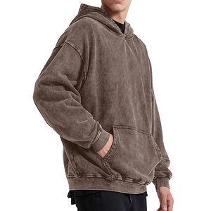 Streetwear Hip-Hop à la mode pour hommes, pulls à capuche pour hommes, pulls décontractés, pulls surdimensionnés, délavés à l'acide, sweat à capuche lourd - Product Image 2