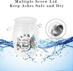 Butterfly customized Mini Urns Stainless Steel Decorative Cremation <b>Keepsake</b> Urns for <b>Ashes</b> Memorial Urn in Heaven Custom Size - Product Image 4