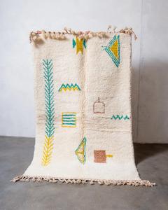 Haute Qualité Authentique Marocain Beni Ourain Tapis Designer À La Main Azilal Tapis Berbère Géométrique Dropship Disponible - Product Image 3