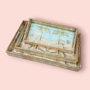 ถาดไม้สำหรับเสิร์ฟของตกแต่งร้านคาเฟ่ชุดเสิร์ฟหรูหราทำจากไม้ - Product Image 2
