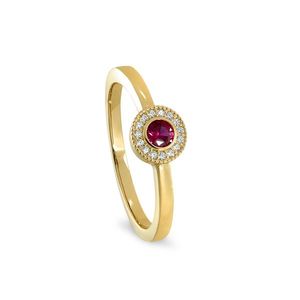 Anillo Vermeil de Etiqueta Negra, Anillo de Lujo Vintage, Anillo de Moda con Incrustaciones de Rubí en Oro de 18K, Joyería de Compromiso Acrílica con Forma Geométrica Moderna - Product Image 1
