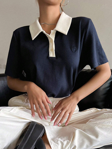 เสื้อโปโลกอล์ฟกลางแจ้งแขนสั้นของผู้หญิงดูดซับความชื้นแห้งเร็วระบายอากาศ - Product Image 3