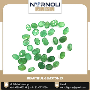 Pierres précieuses à facettes ovales d'émeraude brésilienne naturelle pour bague, collier et fabrication de bijoux personnalisés - Product Image 2
