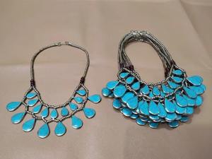 มรดกทางวัฒนธรรมอัฟกานิสถาน งานฝีมือประดับเพชรทรงเรขาคณิตแบบดั้งเดิม ลูกปัดแก้วชุบเงินโบราณ สำหรับงานแต่งงานของผู้หญิง - Product Image 3