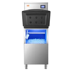 ¡OFERTA ESPECIAL! Máquina comercial para hacer hielo de 450 lb/24 h, con capacidad de almacenamiento de 250 lb y dispensador de hielo dividido. - Product Image 3