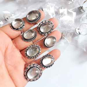 New Fashion High Quality German Silver Love Adjustable Natural Stone Crystals Handmade Durable <b>Jewelry</b> Polished High Sheen - Product Image 5