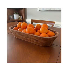 Ustensiles de cuisine Bol à pâte à fruits en bois Bol à fruits en bois fait à la main de haute qualité de l'Inde Artisanat fait à la main - Product Image 1