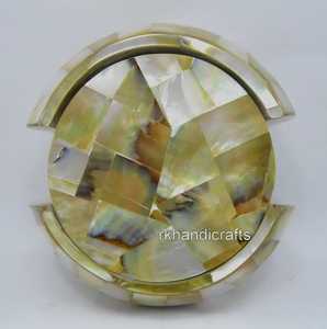 Sous-verres à thé avec boîte pour boisson de luxe vadrouille Table poids plaque sous-verres absorbant l'eau diatomite sous-verres de Table - Product Image 2