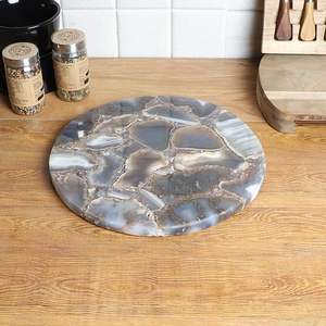 Sceau en agate poli artisanal, décoration de luxe pour la maison, motif floral religieux, résine, couleur personnalisée, haute qualité, pour table - Product Image 1