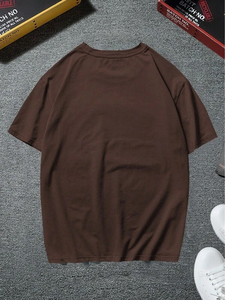 เสื้อลำลองสำหรับผู้ชายผ้าคอตตอนพลัสไซส์พิมพ์โลโก้ได้ตามต้องการของ100% เสื้อยืดแฟชัน - Product Image 6