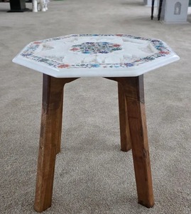 Dessus de table en marbre de pierre naturelle de qualité supérieure pour restaurants ou villas et intérieurs de maison disponibles à la vente - Product Image 5