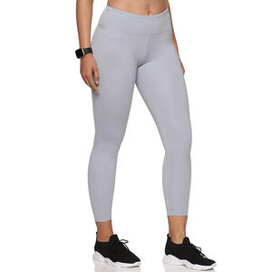 Leggings de gimnasio de cintura media sólidos para mujer, pantalones de Yoga para correr, conjunto de dos piezas, transpirable LICRA ligero/poliéster - Product Image 3