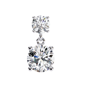 Boucles d'oreilles classiques en or 18 carats avec diamants de laboratoire plaqués rhodium, élégantes et luxueuses - Product Image 3