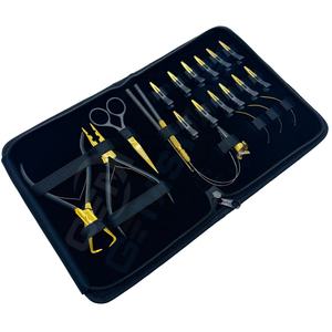 Kit d'outils professionnels pour extensions de cheveux à micro-anneaux – Pince à 2 trous pour fermer et ouvrir les anneaux, crochet de tirage, pinces de sectionnement et aiguilles - Product Image 1