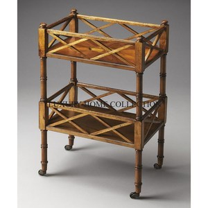 Mesa de centro lateral de Material de ratán de forma redonda con estilo nuevo clásico, mesa auxiliar de sofá para bodas y hoteles, mesa auxiliar de alta calidad al por mayor - Product Image 2