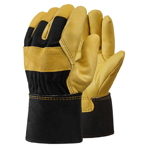Guantes canadienses reflectantes Rigger Hi Vis utilizados para trabajos de seguridad en la construcción Rigger canadiense Heavy Duty Split Leather Hand Protect - Product Image 5