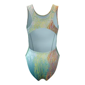 Traje de baño de competición de una pieza Pro Openback Aerial Seafoam para mujer - Product Image 4