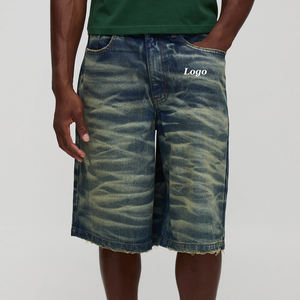 Shorts pour hommes à fermeture éclair et bouton, coupe classique, prix de gros, matière ajustable en coton mélangé / Vêtements décontractés, tissage durable - Product Image 1