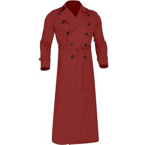 Best Selling Unisex <b>Winter</b> Overcoat Custom Made Maroon Color Double Breasted Windproof Waterproof Features Thick <b>for</b> Street Use - Product Image 1