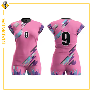 SAMAVIA Ensemble d'uniformes de volley-ball personnalisés Chemises et shorts de volley-ball respirants Vêtements de sport haute performance pour équipes et clubs - Product Image 3