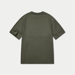 Camiseta de Hombre 100% Algodón, Corte Holgado, Camiseta de Hombre con Logotipo Impreso Personalizado en DTF, Color Sólido, Transpirable, Estilo Hip Hop, Hombros Caídos - Product Image 6