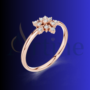 แหวนเพชรแฟชั่นเกาหลีสำหรับผู้หญิงชุบทอง10K Jewels - Product Image 1