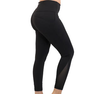 Leggings sin costuras de nailon para Fitness de moda para mujer, pantalones de Yogini personalizados para ejercicio de gimnasio de cintura alta, botón transpirable para correr - Product Image 3