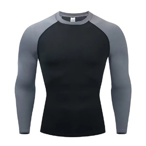 Jogging élégant haut de gamme pour hommes chemise d'été respirante à manches longues logo imprimé personnalisé Rash Guard nouveau - Product Image 2