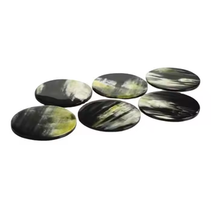 Juego de Posavasos de Cuerno Natural para Cocina y Mesa, Posavasos de Cuerno Artesanales, Gran Venta - Product Image 3