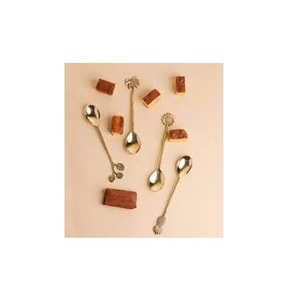 Derniers ensembles de couverts en laiton Cuillère en laiton et acier Ensemble de 2 fourchettes et cuillères en forme de feuille à bas prix - Product Image 6